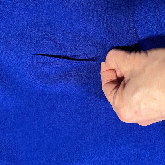 Kasper Plus Size 16W Cobalt Blue Dress Pants - Picture 4 of 8